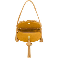 Ulla Johnson Tassel flap Bag in lotus in lotus - women's bag - detail view