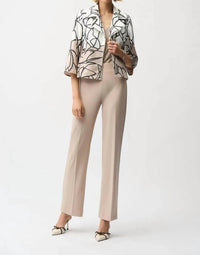 Joseph Ribkoff - Abstract Faux Suede Swing Jacket