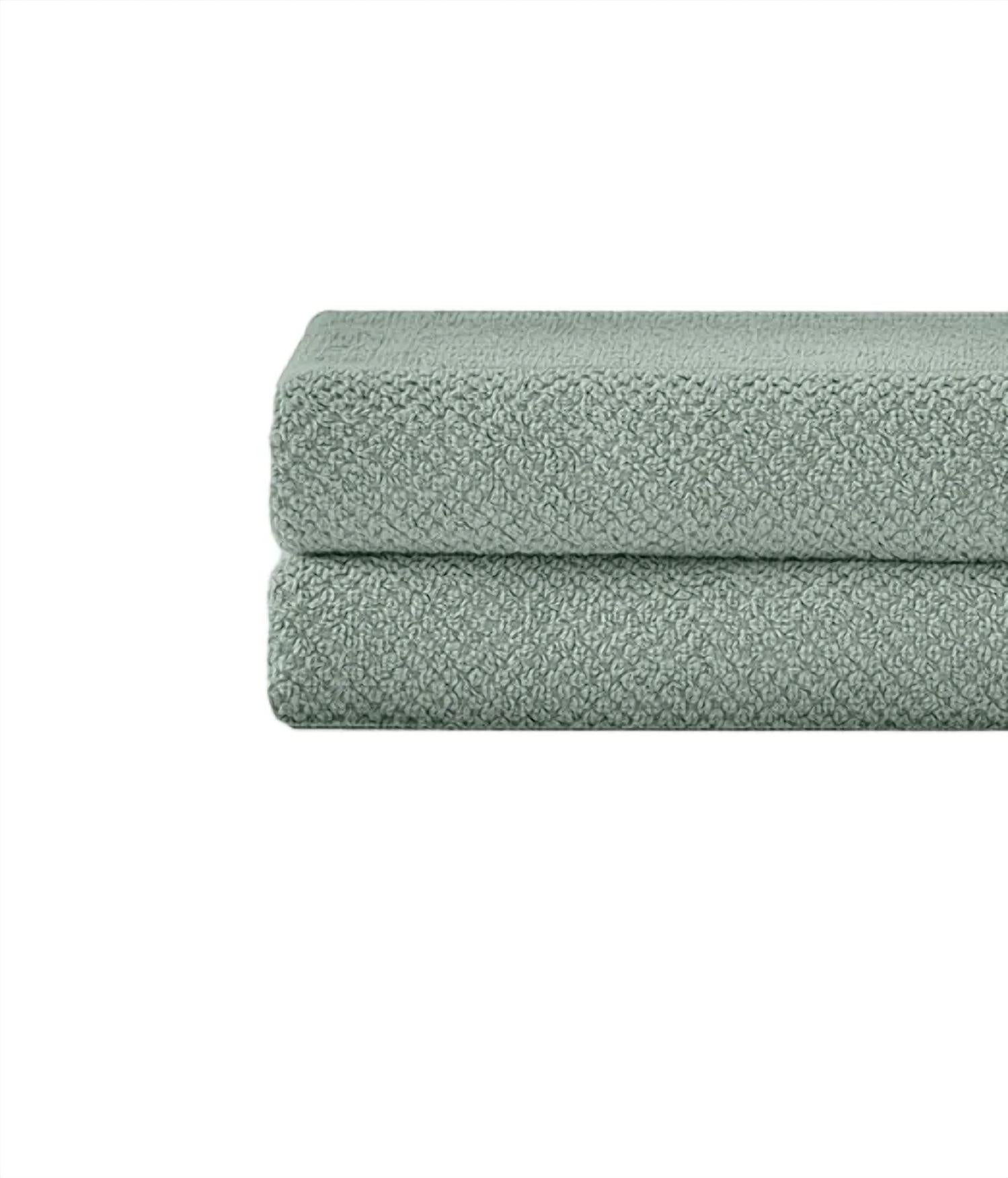 Under the Canopy Textured Organic 2 Piece Hand Towel Set in lichen - item - detail view
