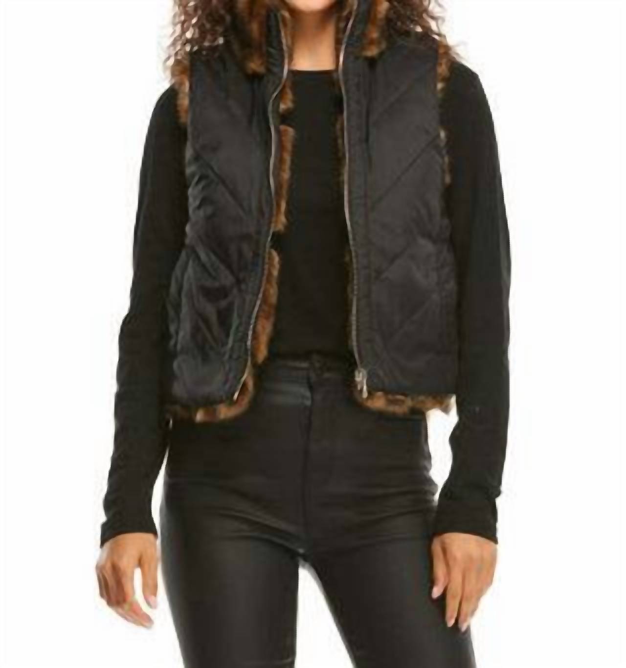 Fabulous Furs - Reversible Chevron Shortie Vest