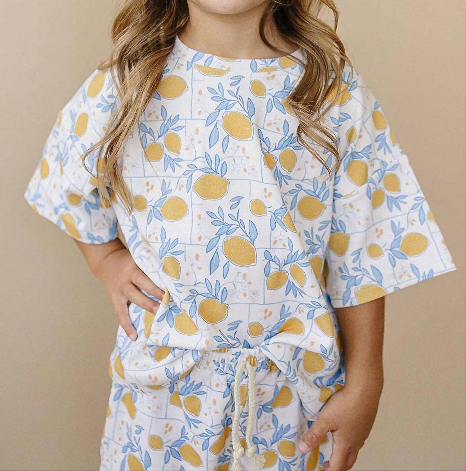 Lucky Panda Kids - Kids Lemon Shorts Set