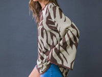 Flying Tomato - Metallic Sweater Top