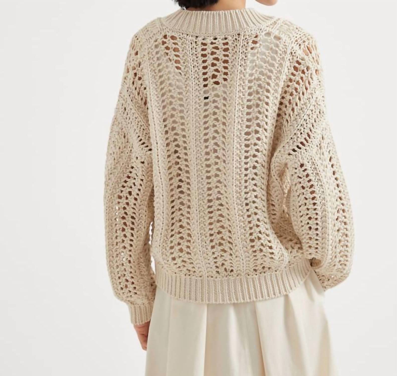Brunello Cucinelli - Long Sleeve Open Weave Cardigan
