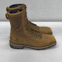Irish Setter Boots Men's Marshall 9" Waterproof Steel Safety Toe Work Boots in brown - men's boots - detail view