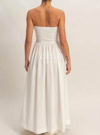 Hyfve - Strapless Flowy Midi Dress