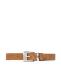 L'Agence - Women's Aya Western Suede Engraved Belt