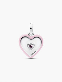 Pandora Heart Medallion Charm in silver - women's jewelry - alternate view