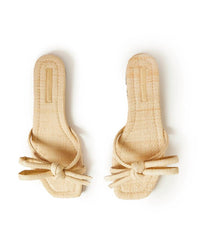 Loeffler Randall - Women's Hadley Leather Bow Flat Sandal