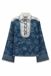 Alemais - Lucky Lace Up Top