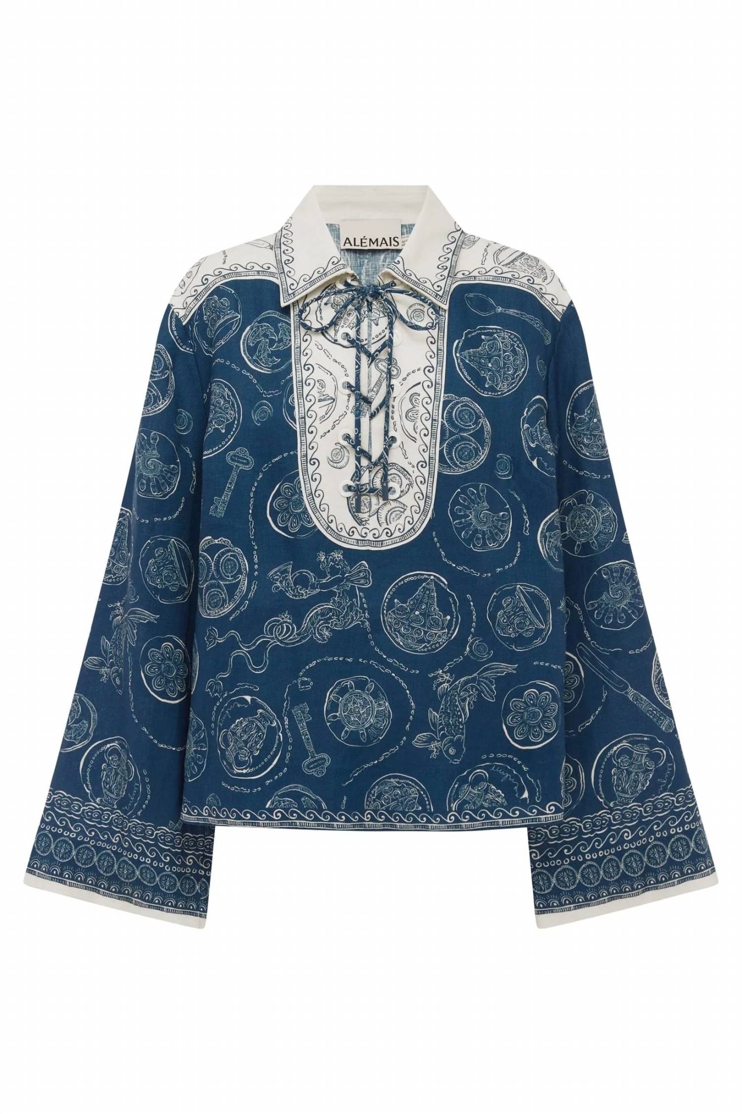 Alemais - Lucky Lace Up Top