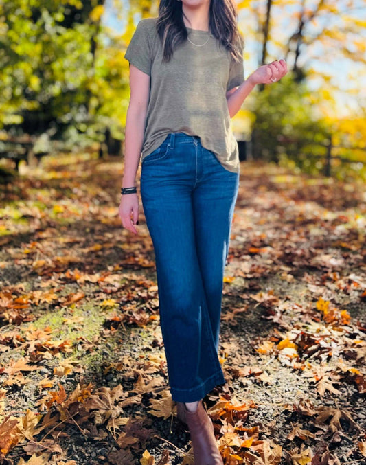 Hidden - Nori Cropped Wide-leg Jeans