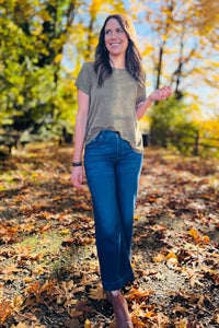 Hidden - Nori Cropped Wide-leg Jeans
