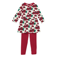 Kickee - Girls' Print Long Sleeve Playtime Set