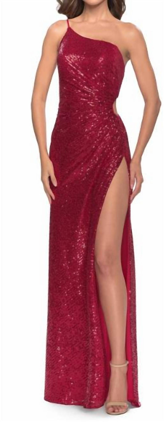 La Femme - Long Sequin Prom Dress