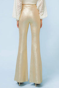 FLYING TOMATO Groovy Baby Pant in gold - women's pants - alternate view