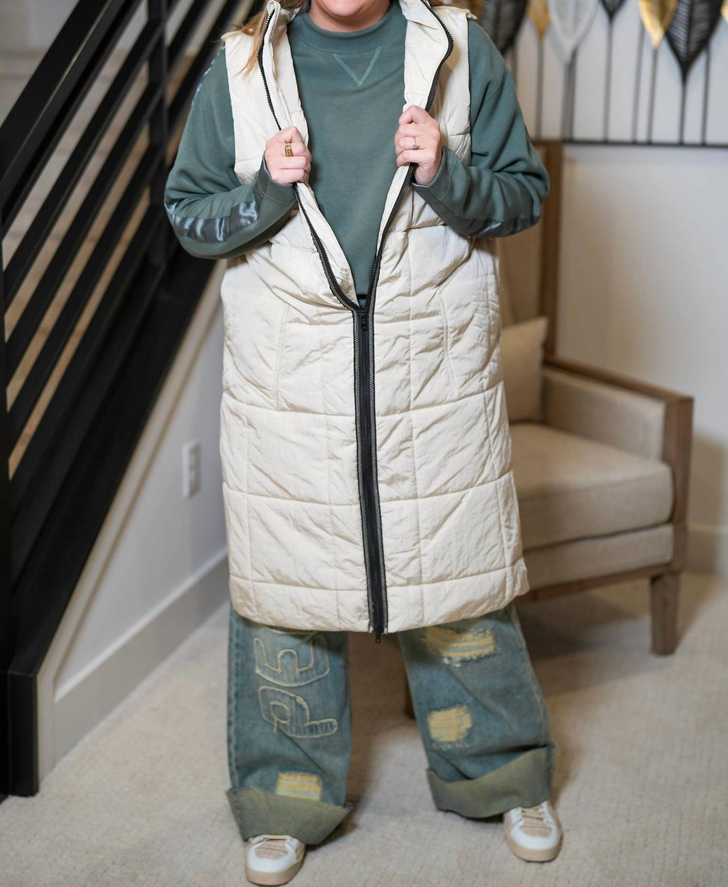 Oli & Hali - Totally In Padded Long Vest