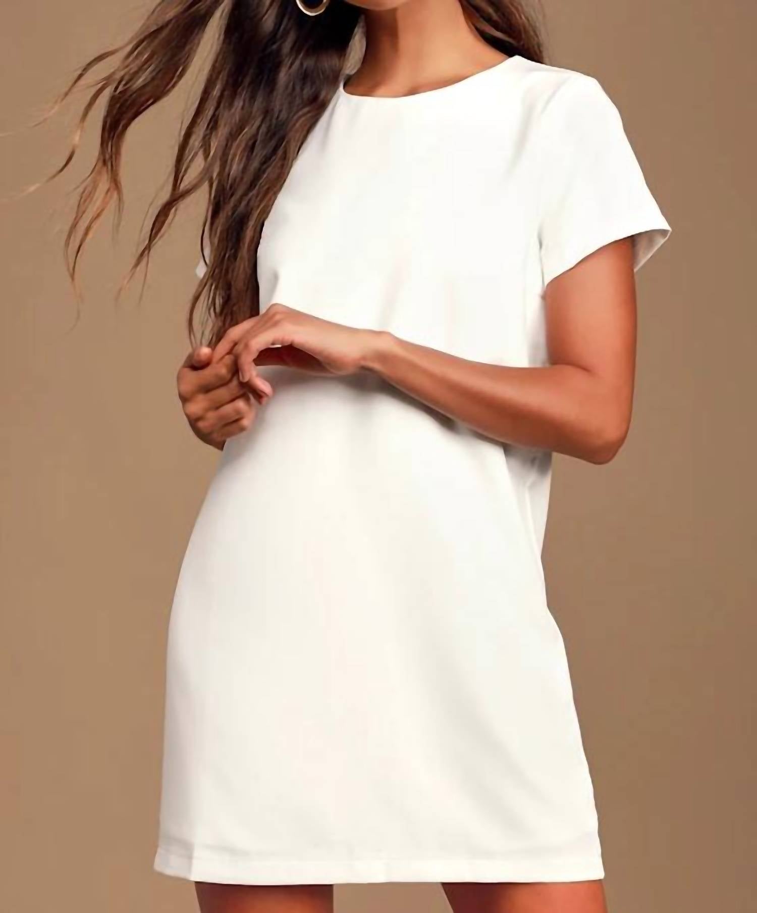 Lulus - Women's Short Sleeve Shift And Shout Shift Dress