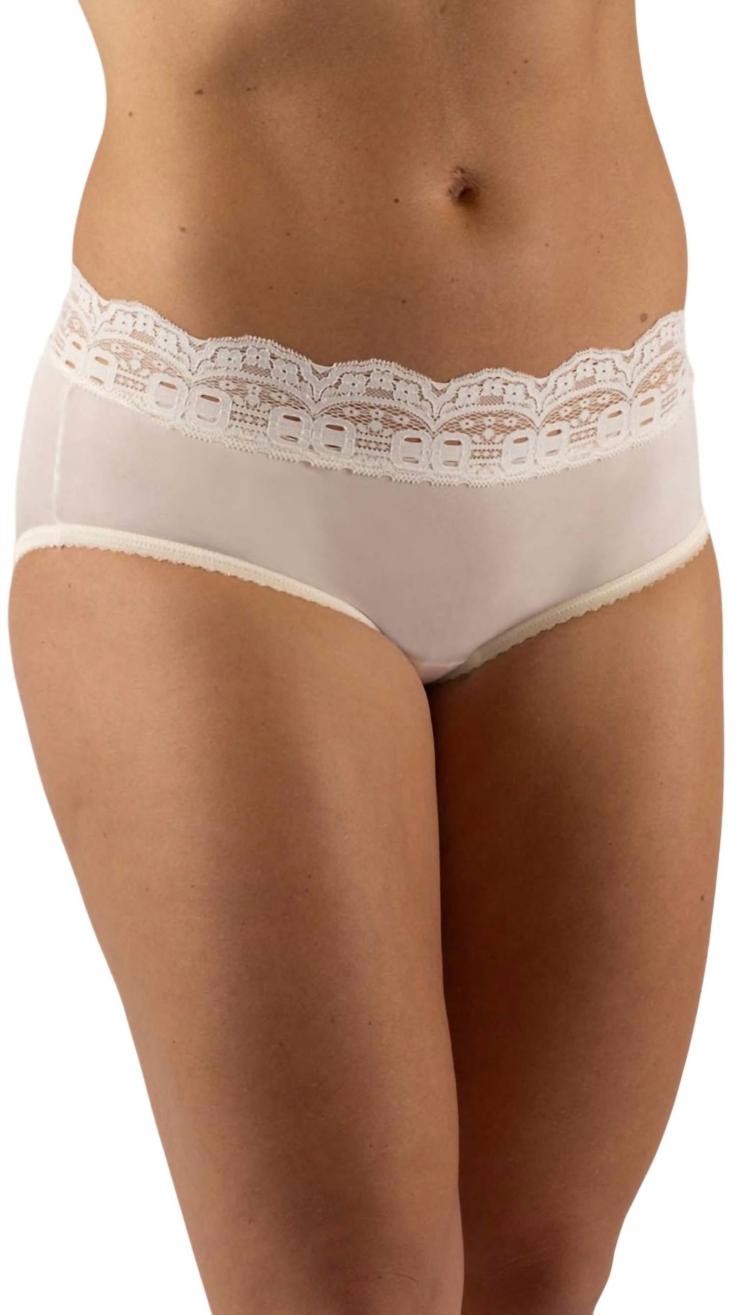 Shadowline Lingerie - Lace Trimmed Hipster Panty - Three Pack