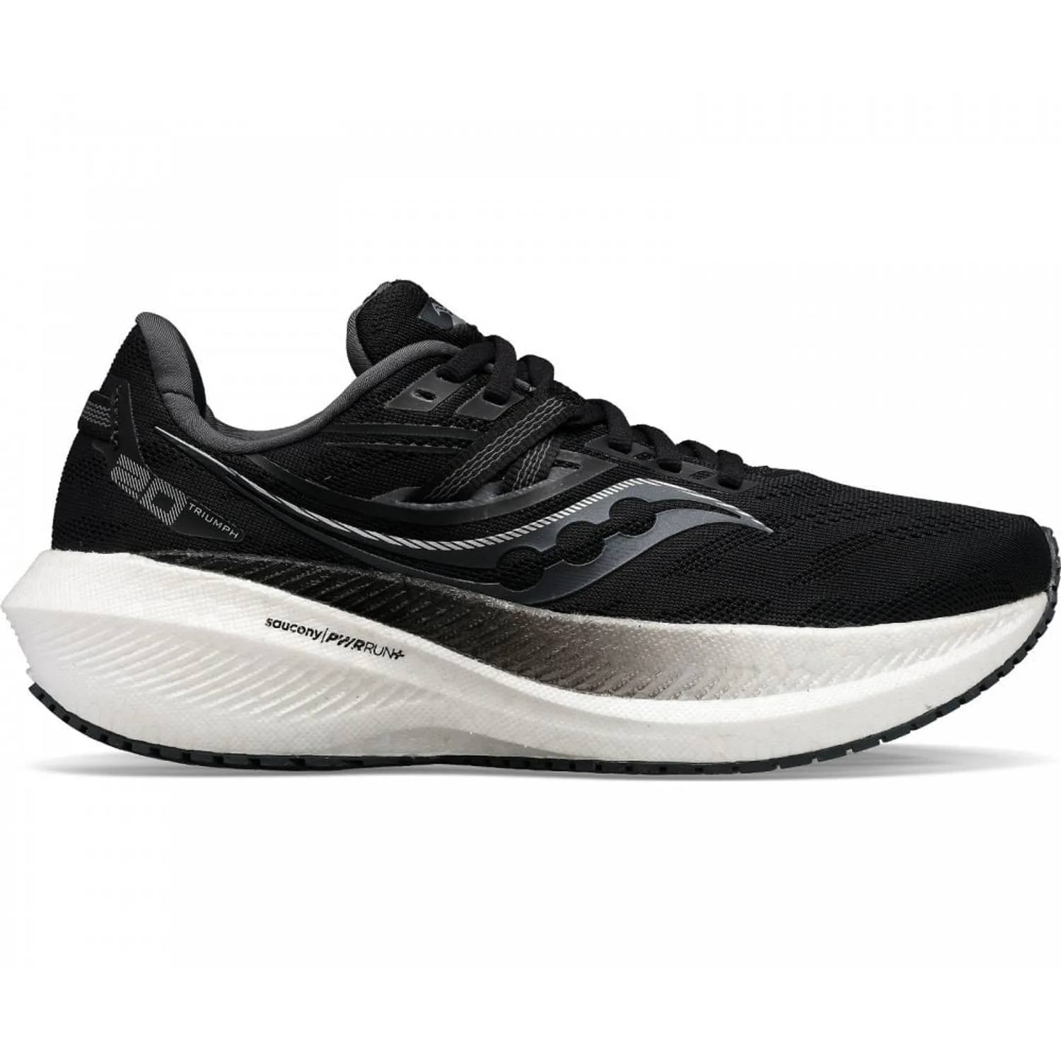 SAUCONY Women's Triumph 20 Running Shoes in black white noir blanc - women's shoe