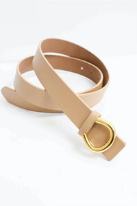 Leto - Women's Minimalist Leather Horseshoe Belt