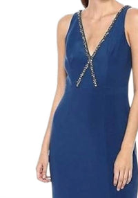 Adrianna Papell - Beaded V Neck Gown