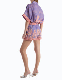 CHRISTY LYNN Iris Filigree Lola Short in purple - women's shorts - alternate view