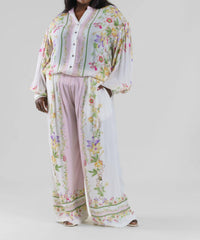 -Bl^Nk- - Alhena V-neck Button Front Shirt - plus