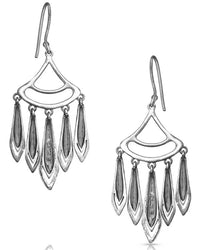 Montana Silversmiths - Women's Hammered Rhodium Chandelier Earrings