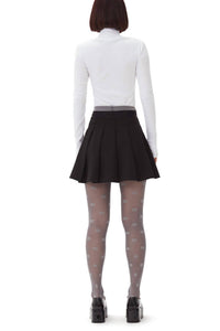 Ganni - Light Twill Pleated Mini Skirt