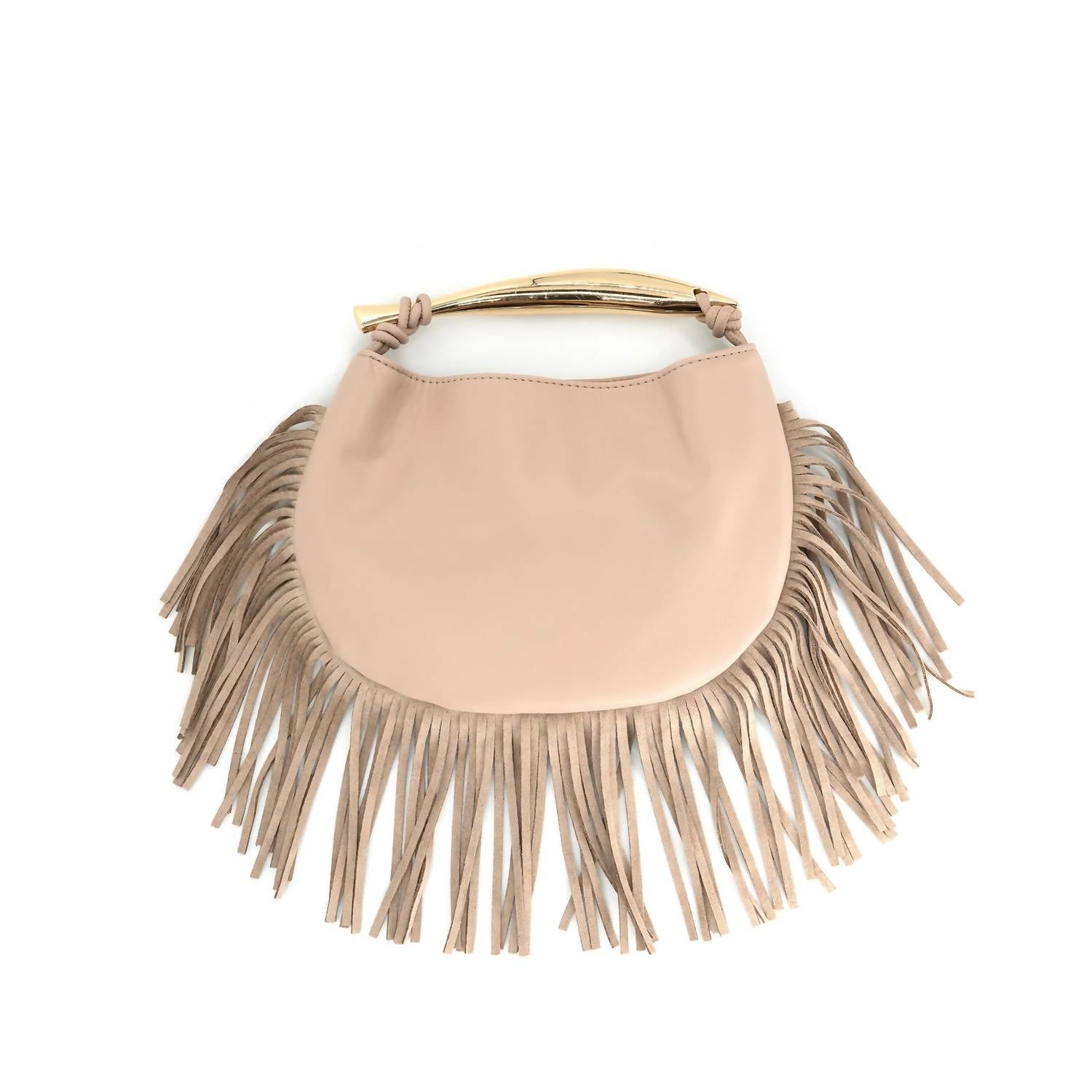 BC Handbags Women's Fringed Bag in beige - women's bag