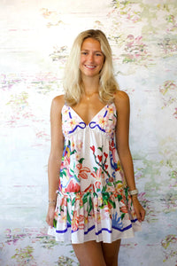Farm Rio - Garden Of Life Scarf Mini Dress