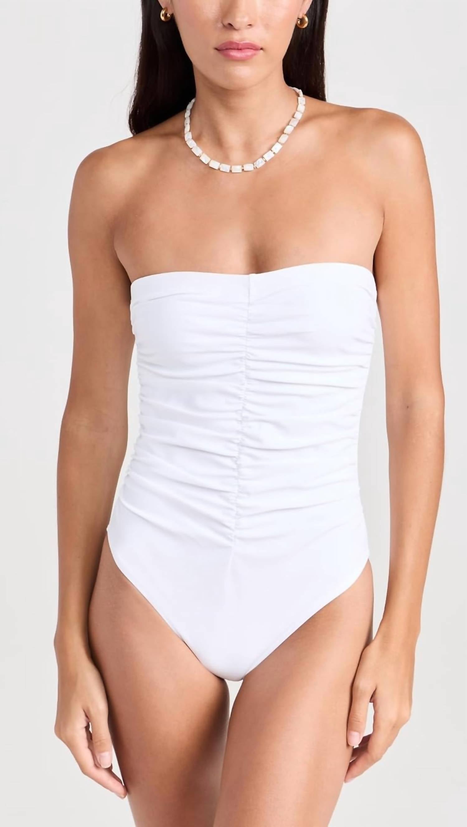 Karla Colletto - Basics Ruched Bandeau One Piece