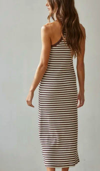 By Together - Striped Ribbed Maxi Dress