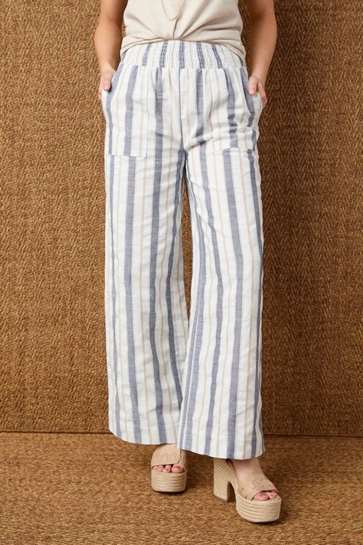 Coco + Carmen - Vinca Wide Leg Striped Pant