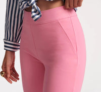 FRANCES VALENTINE Wonder Stretch Waist Pant in pink - women's pants - view 4