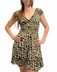 Paani - Smocked Sleeve Short Dress