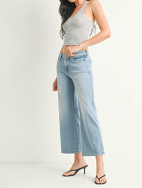Just Black Denim - Eliza Mid Rise Slim Wide Leg Jeans