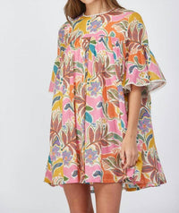Fate Aria Mini Dress in multi - women's dress - alternate view