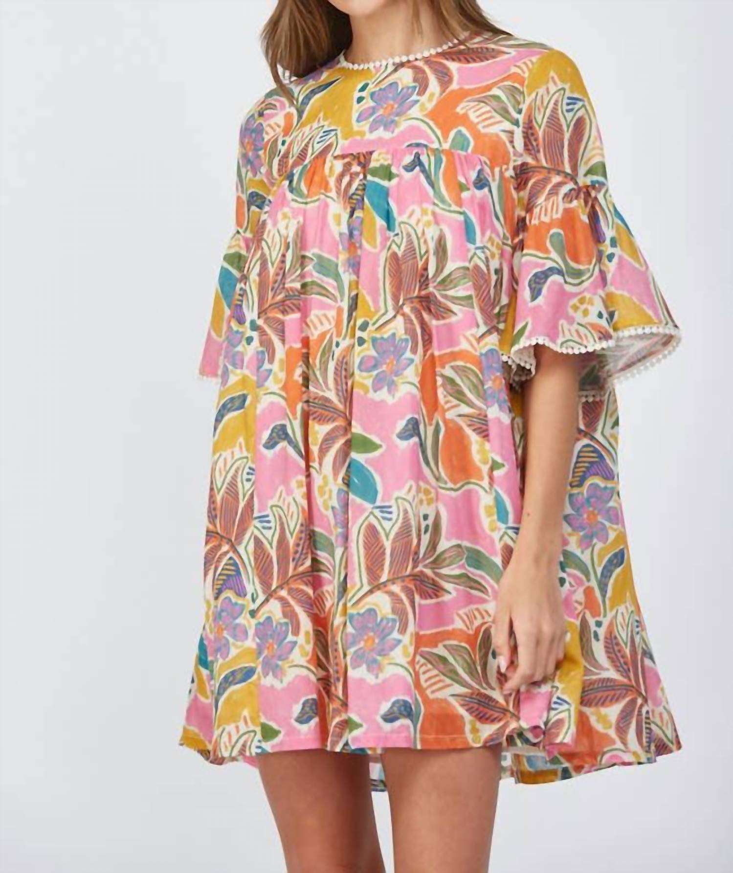 Fate Aria Mini Dress in multi - women's dress - alternate view