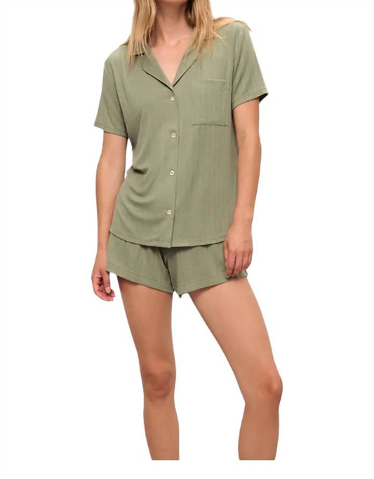 Eberjey - Ribbed Soft Relaxed Short Pajama Set