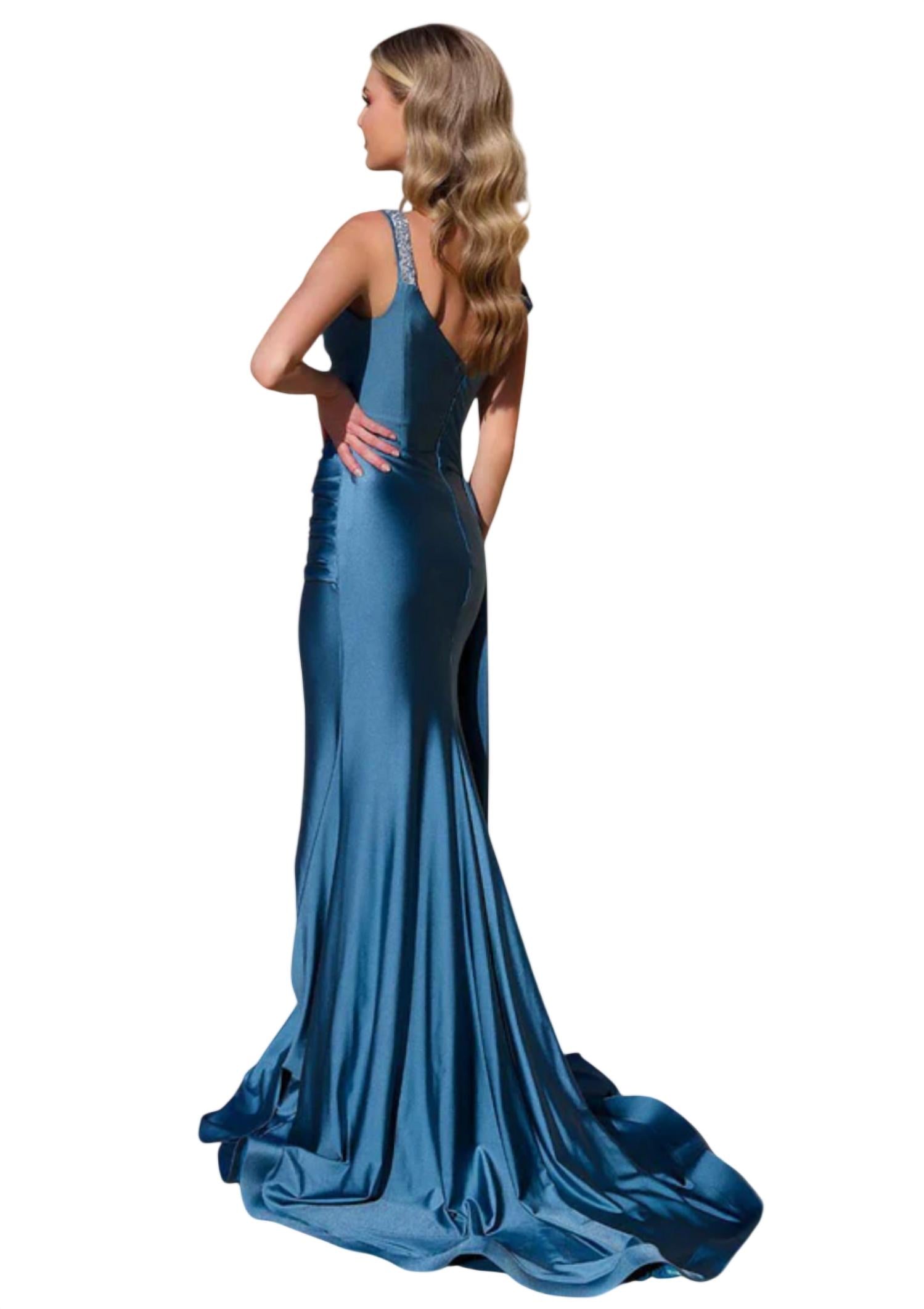 Jessica Angel - Beaded Formal Long Slit Prom Dress