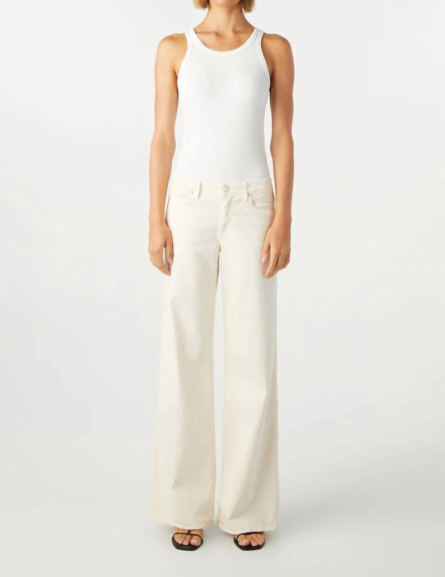 AMO Sabine Wide-leg Jeans in bone - women's jeans