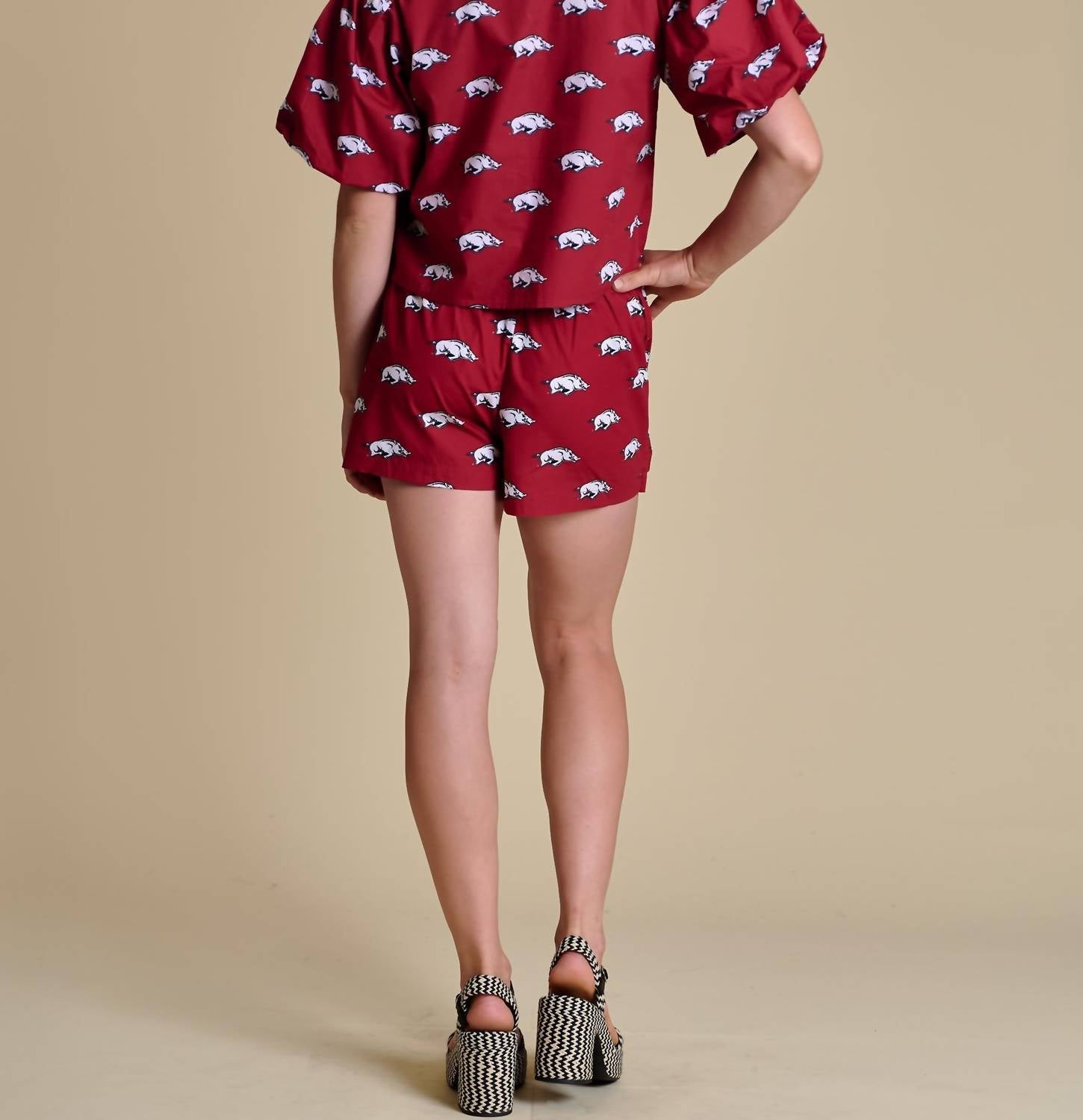 Stewart Simmons - Game Day Puff Sleeve Tie Top