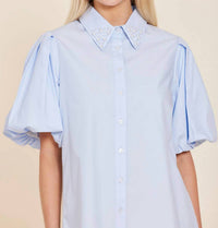 Dolce Cabo - Poplin Pearl Embellished Dress
