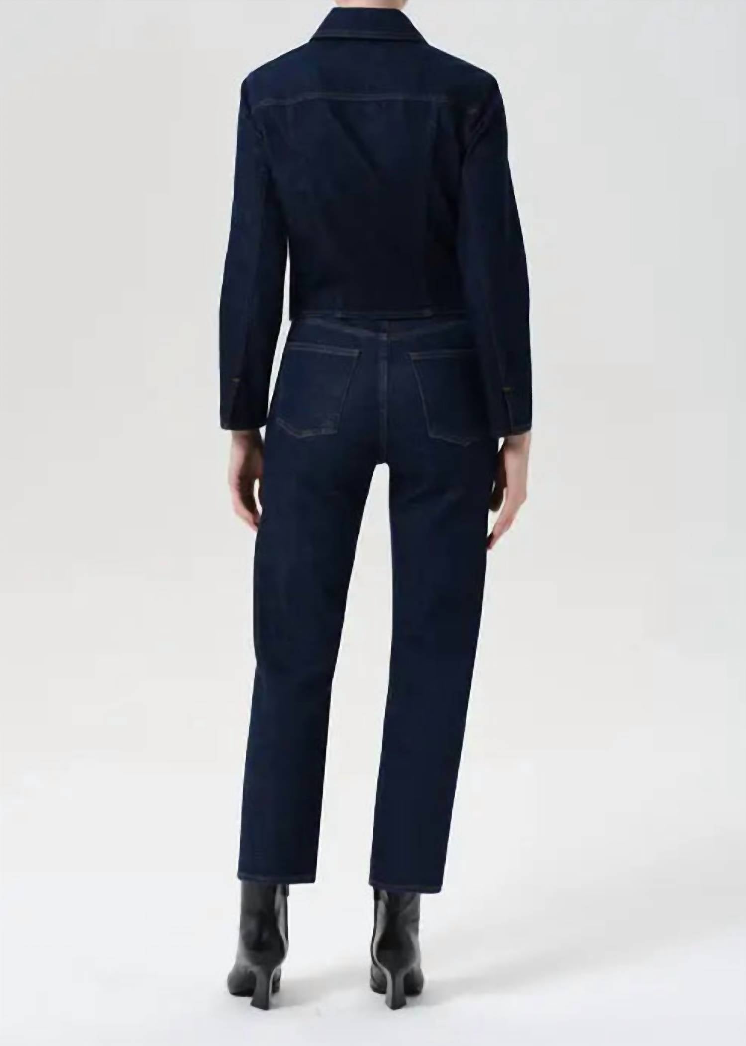 AGOLDE 90's Pinch High Waist Crop Pants in reissue - women's jeans - detail view