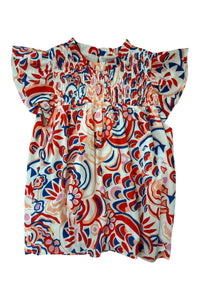 Joy Joy - Women's Smocked Shoulder Top