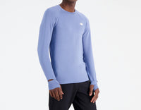 New Balance Men's Qspeed 1ntro Long Sleeve in myl - men's long sleeve top