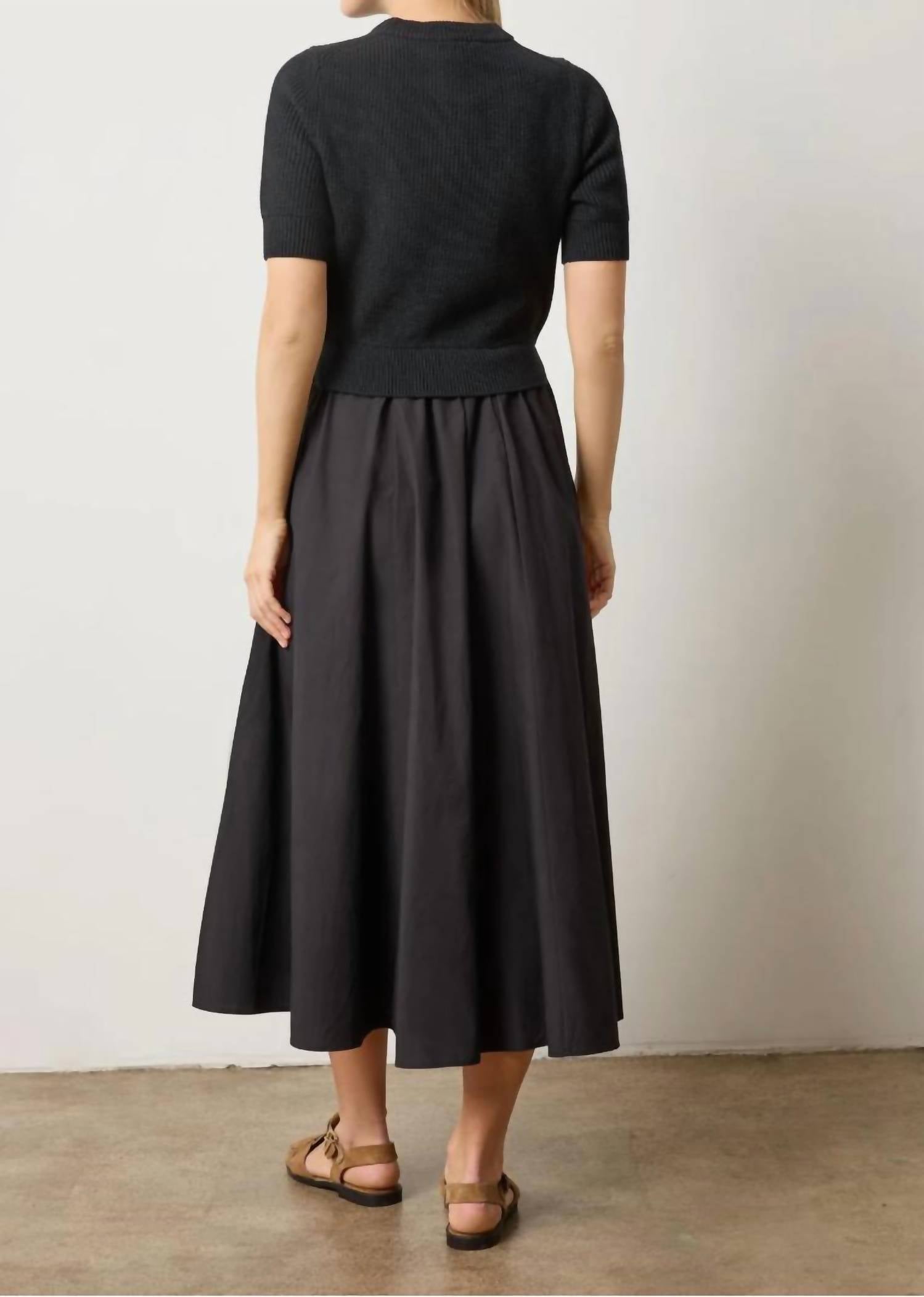 Lilla P - Mixed Media Midi Dress