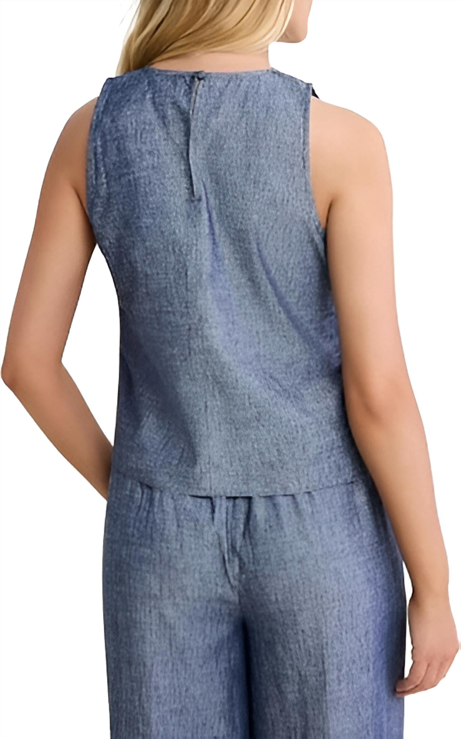 Nic + Zoe - Chambray Mix Stevie Tank Top