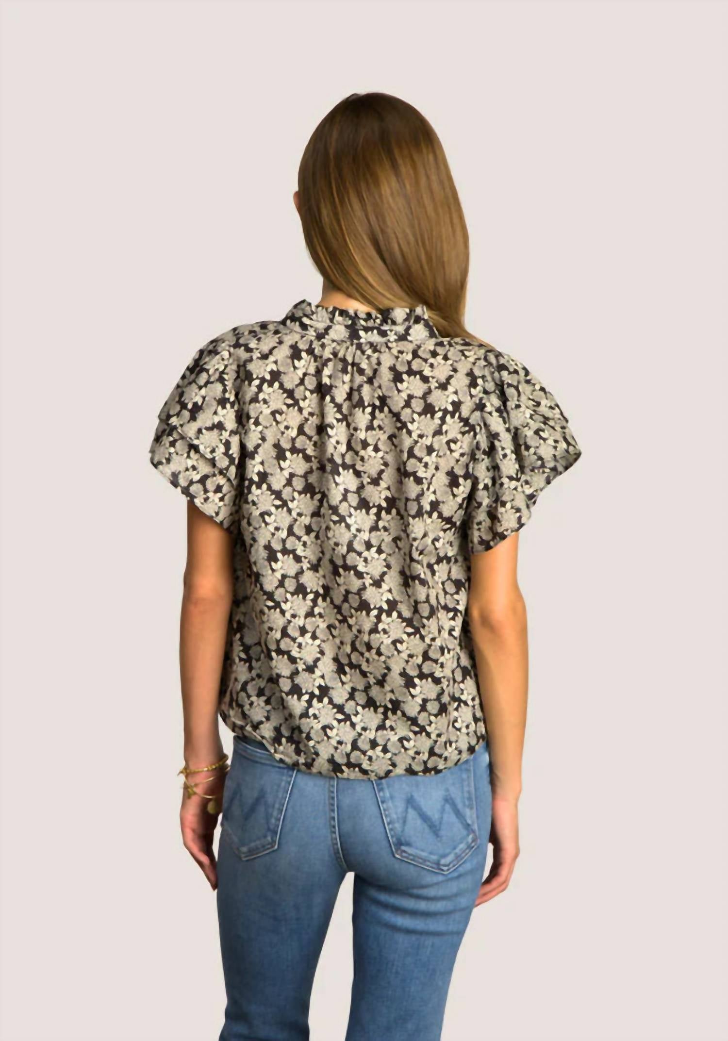 Dylan - Arden Flutter Sleeve Blouse